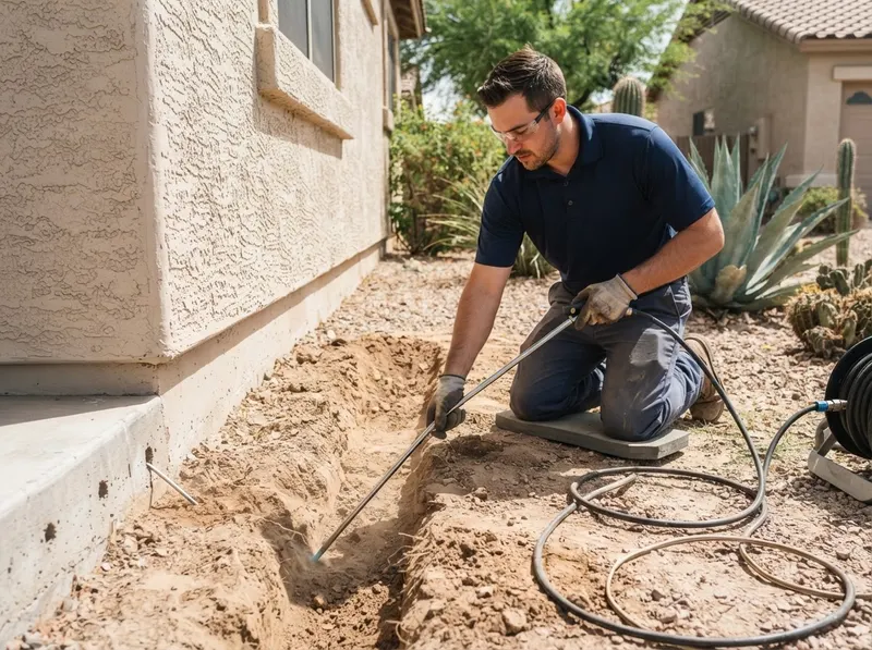 Subterranean Termite Soil Trenching & Slab Abatement in Chandler, AZ